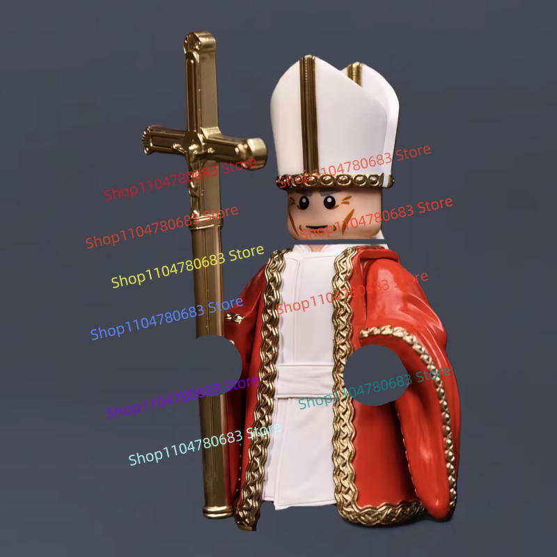 Vintage Collectible Figures - MOC Building Blocks Vintage Pope Nun