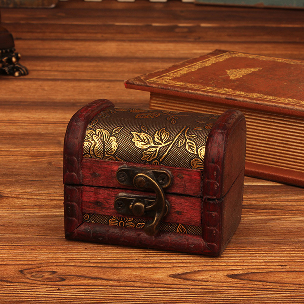 Vintage Collectible Item - Chinese Style Vintage Wooden Jewelry Box
