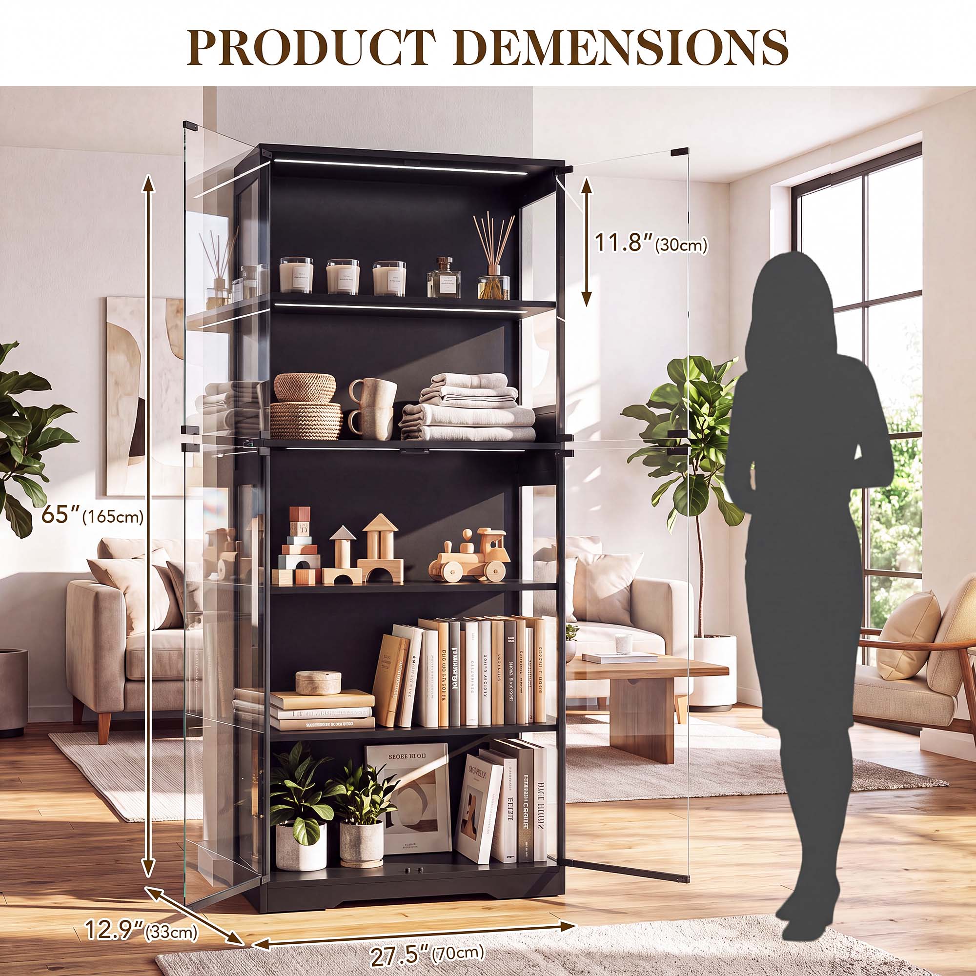 TCGBKAF 5‑Tier Display Cabinet - đánh giá và giá Collectible & Vintage Dolls For Christmas