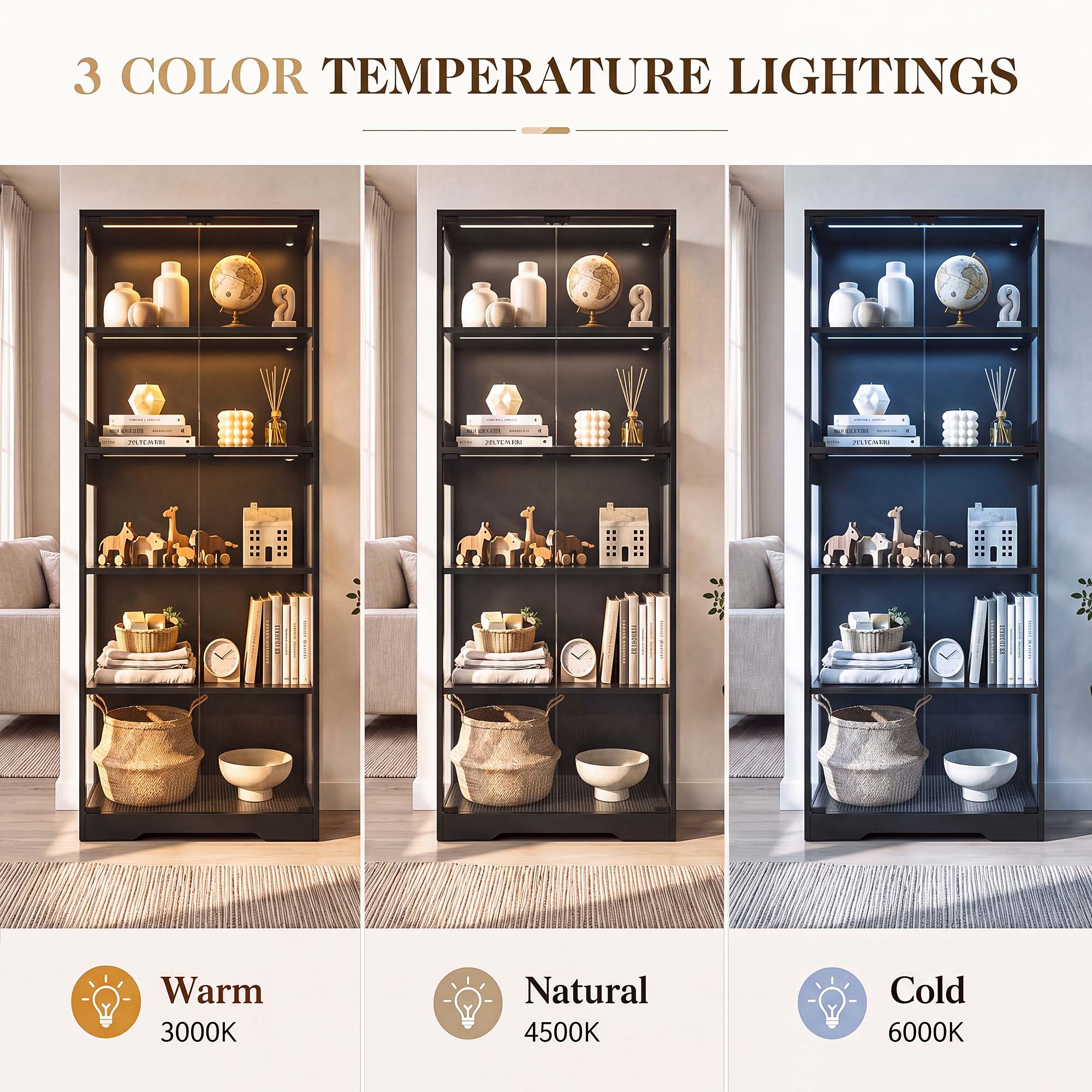 TCGBKAF 5‑Tier Display Cabinet - đánh giá và giá Collectible & Vintage Dolls For Christmas