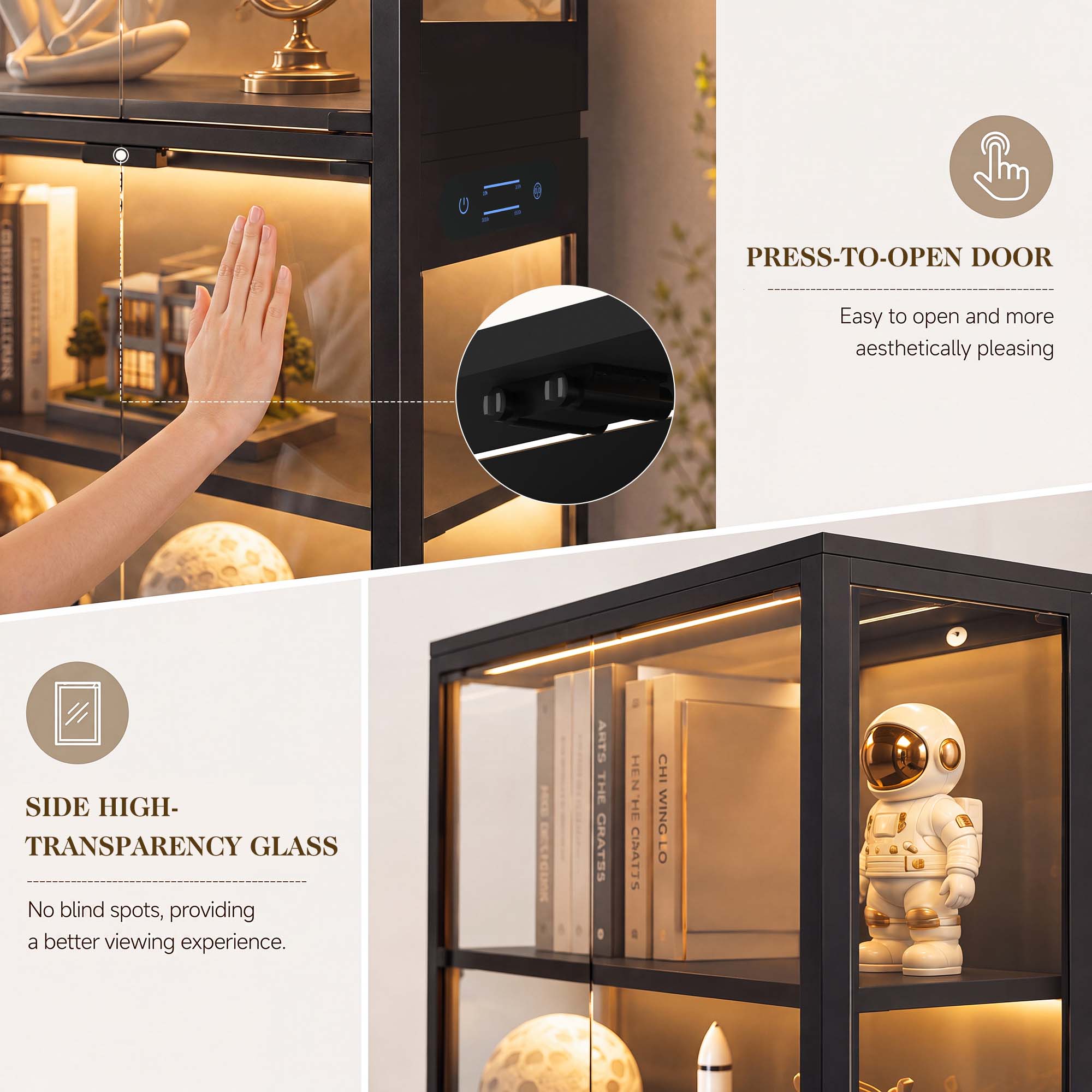 TCGBKAF 5‑Tier Display Cabinet - đánh giá và giá Collectible & Vintage Dolls For Christmas