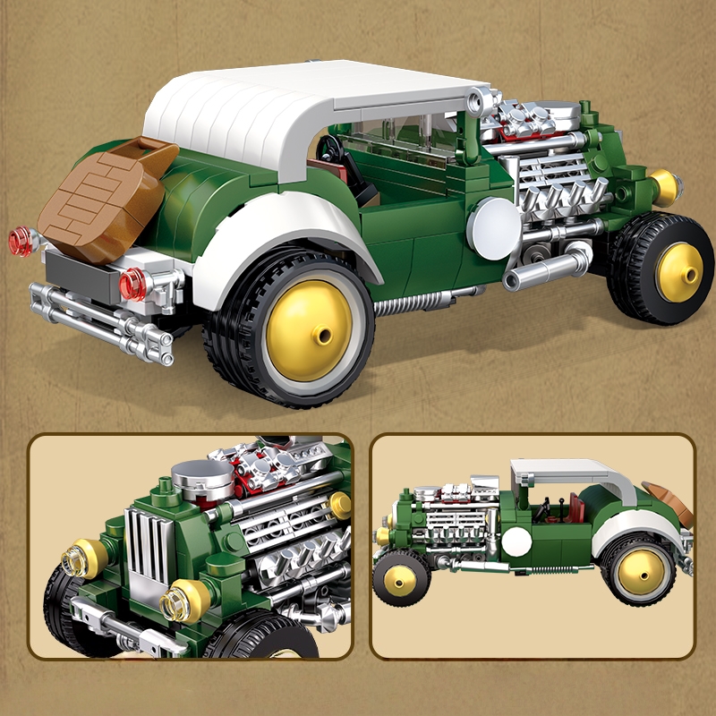 Retro vintage car building blo - đánh giá và giá Vintage Collectible Ornaments