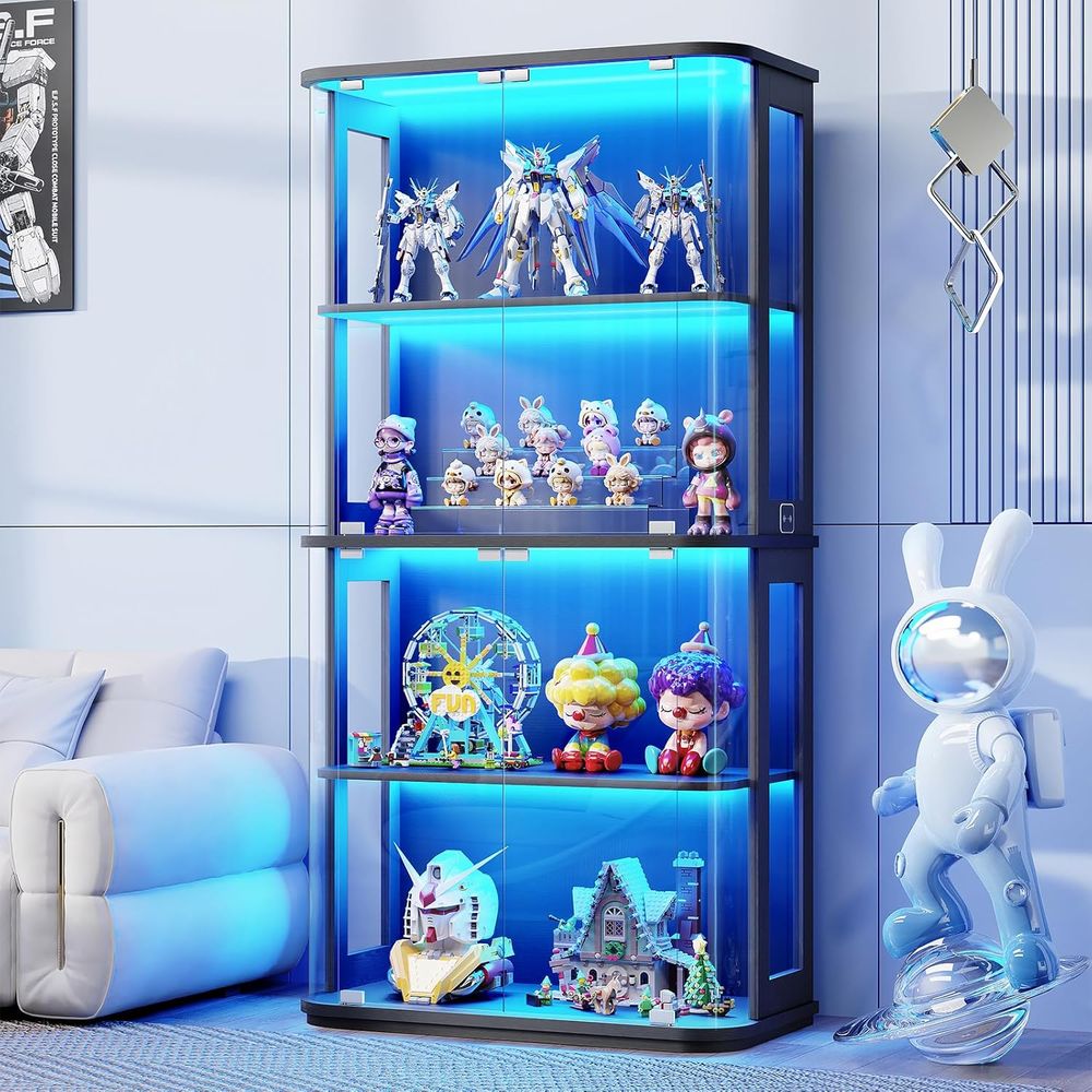 Rounded Display Cabinet with G - đánh giá và giá Collectible & Vintage Dolls For Christmas