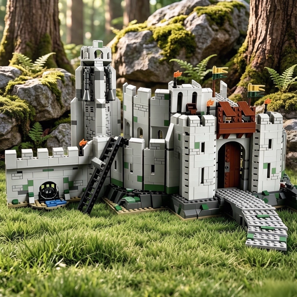 Medieval Castle Fortress DIY A - đánh giá và giá Vintage Collectible Ornaments