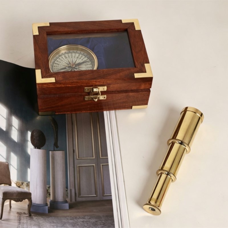 Vintage Brass Nautical Compass - đánh giá và giá Vintage Collectible Ornaments