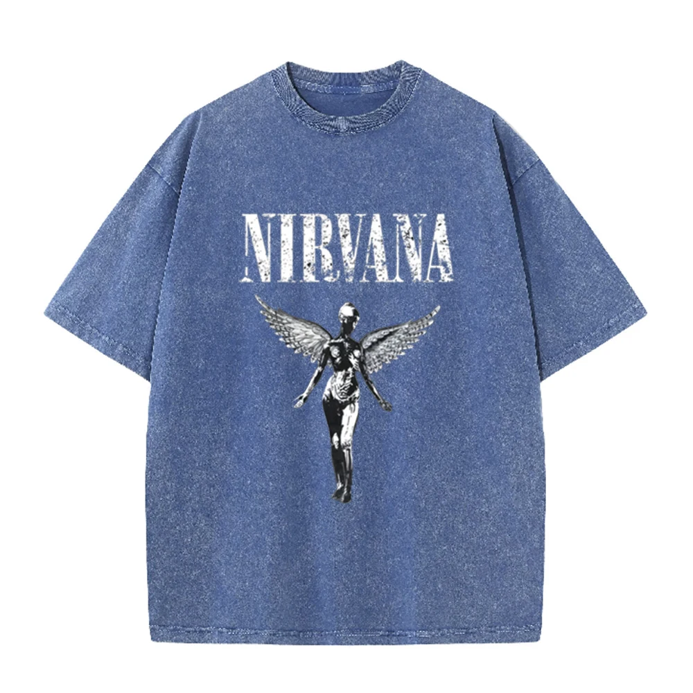 Retro Acid Wash Oversized T-sh - đánh giá và giá Vintage Collectible Figures