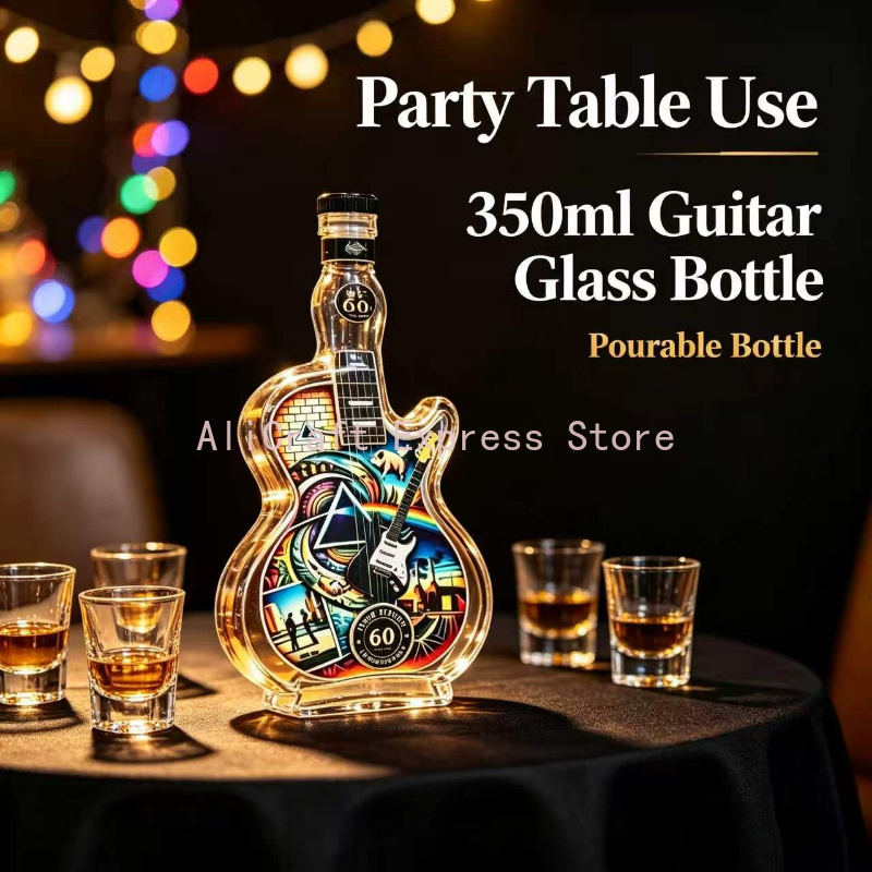 Vintage Rock Pattern Guitar Gl - đánh giá và giá Vintage Collectible Liquor Bottles