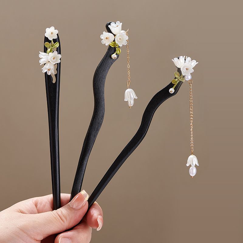 Wooden Flower Hairpin Vintage  - đánh giá và giá Vintage Collectible Item