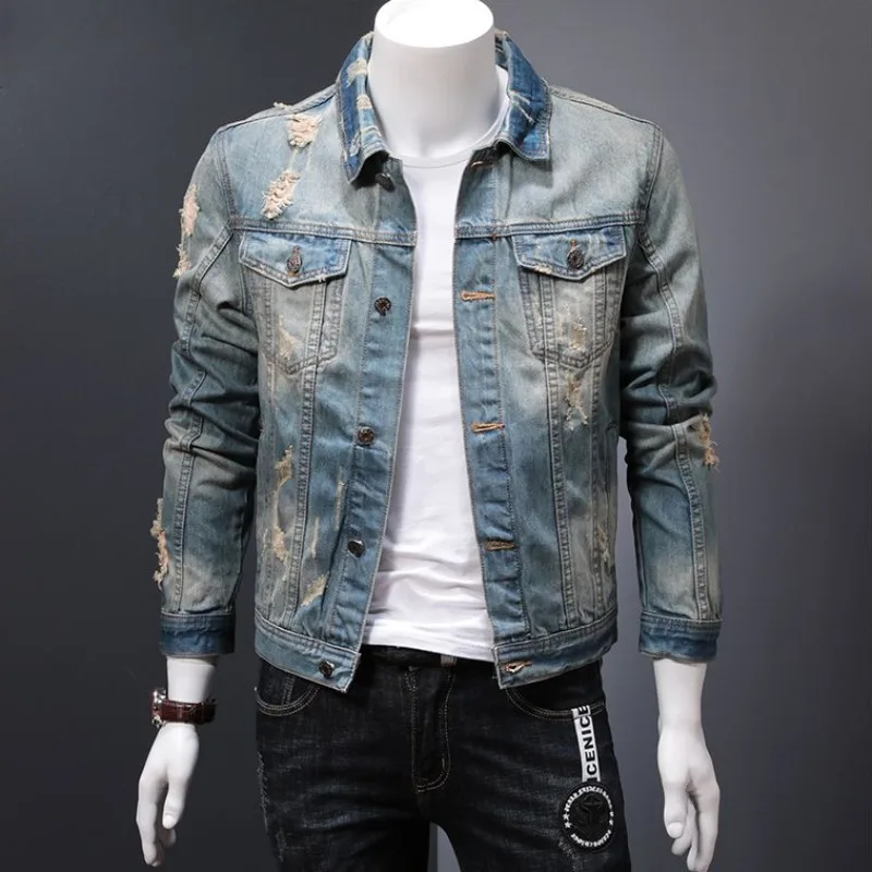 Padded Denim Jackets Man Warm  - đánh giá và giá Vintage Collectible Buttons