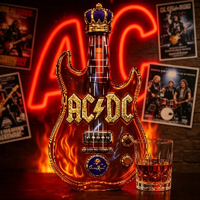 Retro Electric Guitar Shaped W - đánh giá và giá Vintage Collectible Liquor Bottles