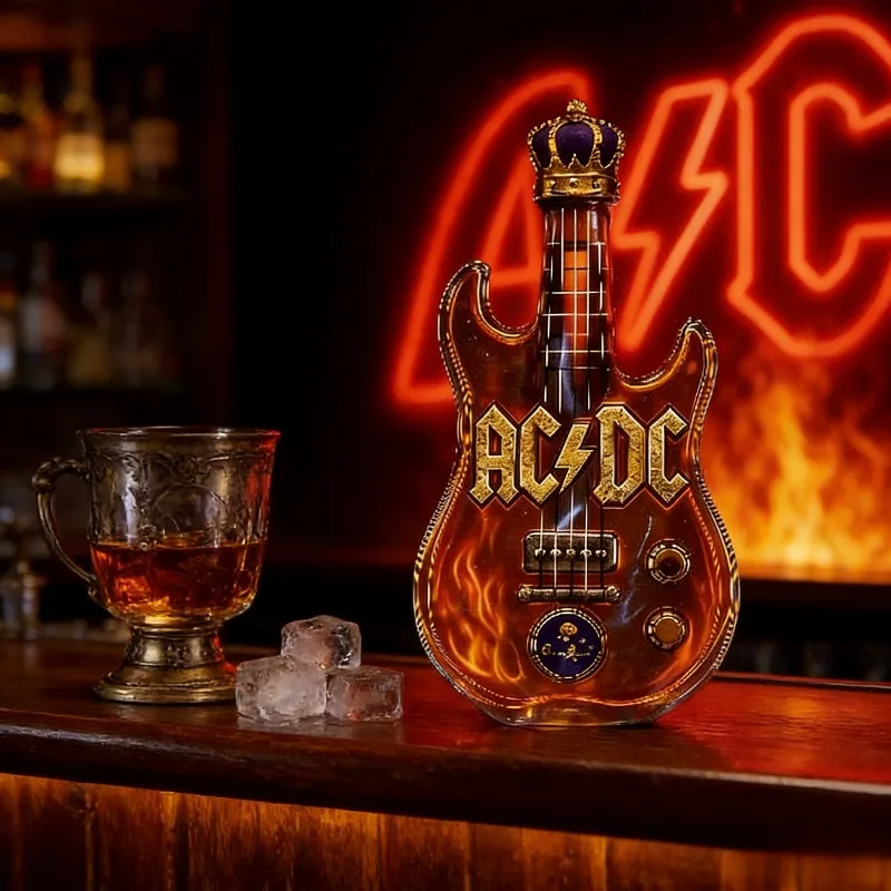 Retro Electric Guitar Shaped W - đánh giá và giá Vintage Collectible Liquor Bottles