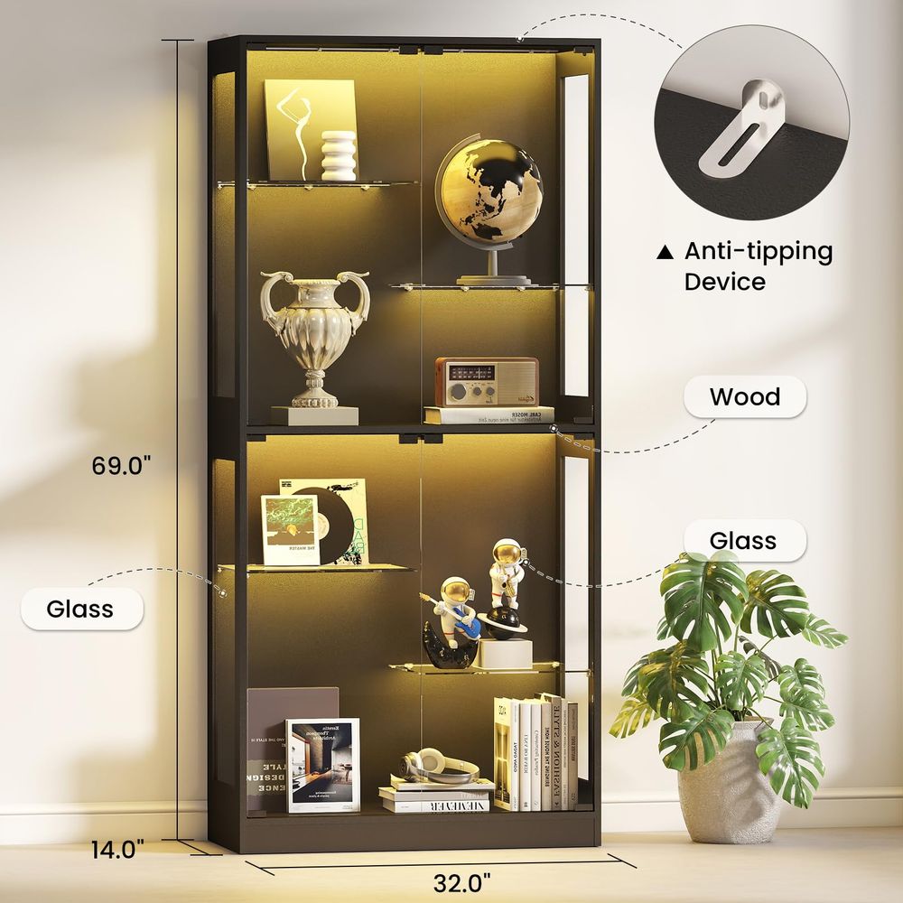 Display Cabinet with Glass Doo - đánh giá và giá Collectible & Vintage Dolls For Christmas