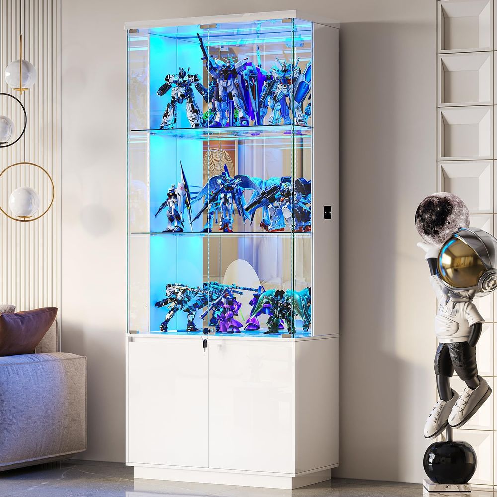 71 Tall Display Cabinet with G - đánh giá và giá Collectible & Vintage Dolls For Christmas