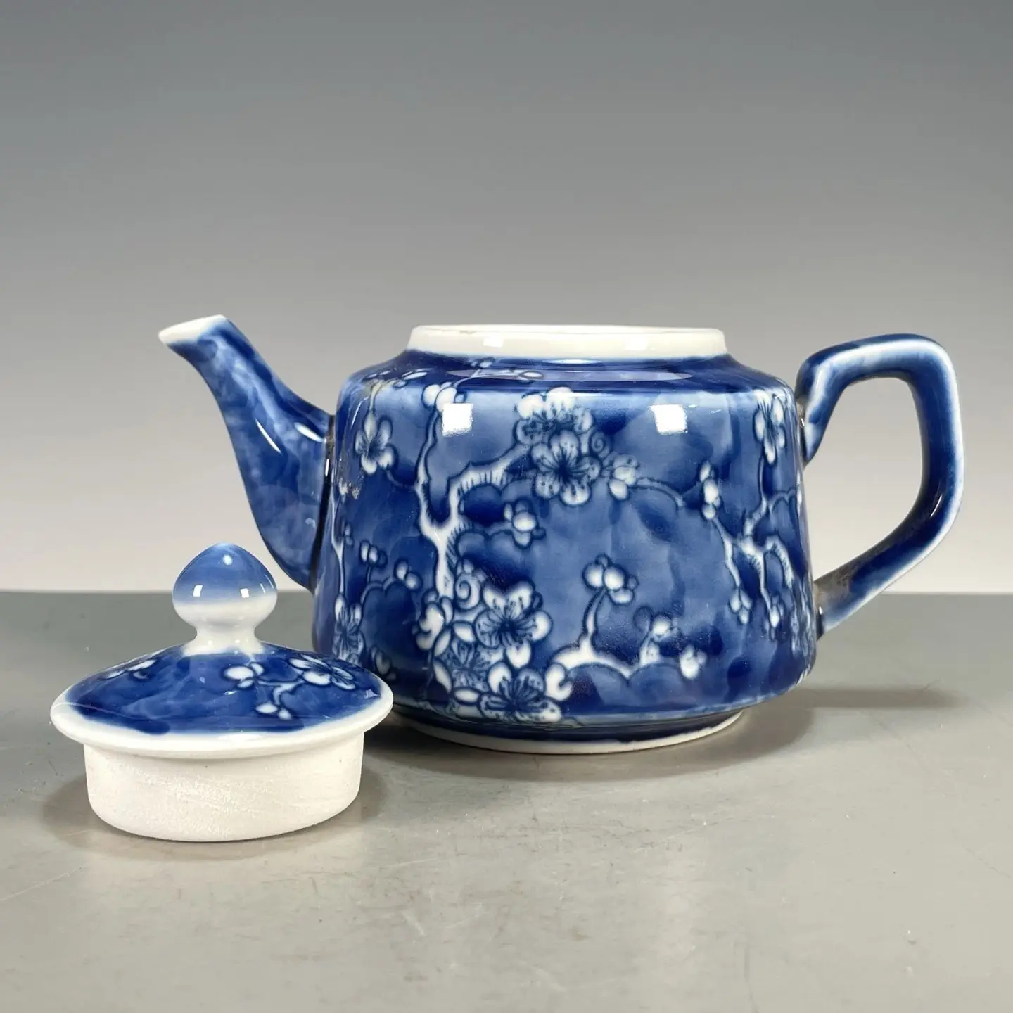 Hand Painted Blue White Flat P - đánh giá và giá Vintage Collectible Pottery